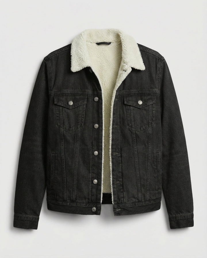 Men's Lined Denim Jacket Classic Fit