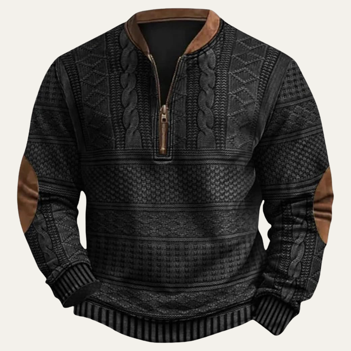 Men's oversized button-front cardigan shown from the front