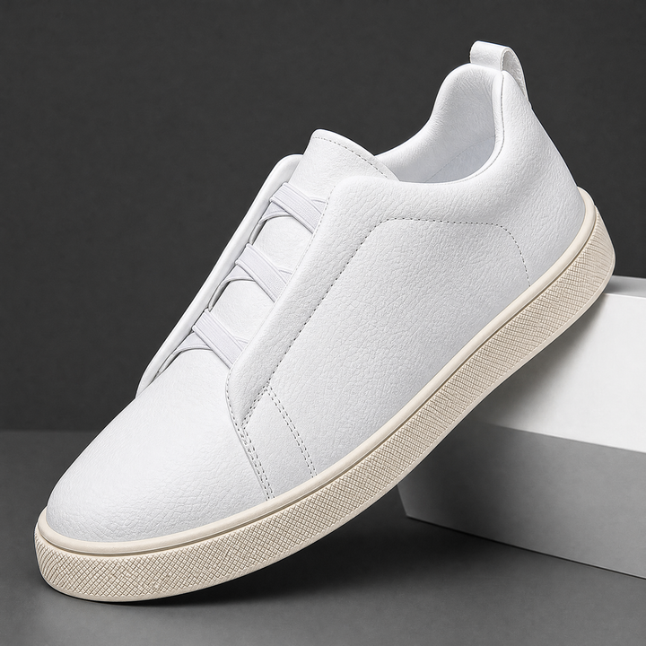 Men's Leather Lace-Up Trainers