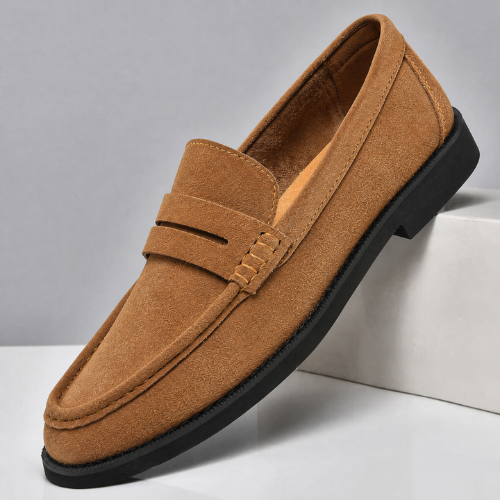 Men's Suede Penny Loafers