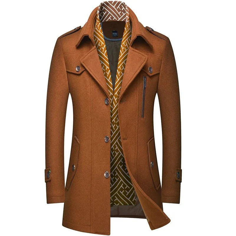 Double-Breasted Wool Blend Regalia Coat