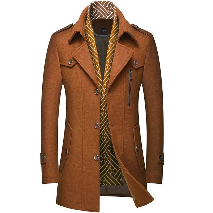 Double-Breasted Wool Blend Regalia Coat