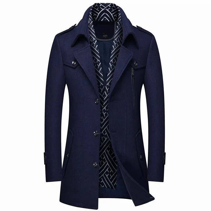 Double-Breasted Wool Blend Regalia Coat