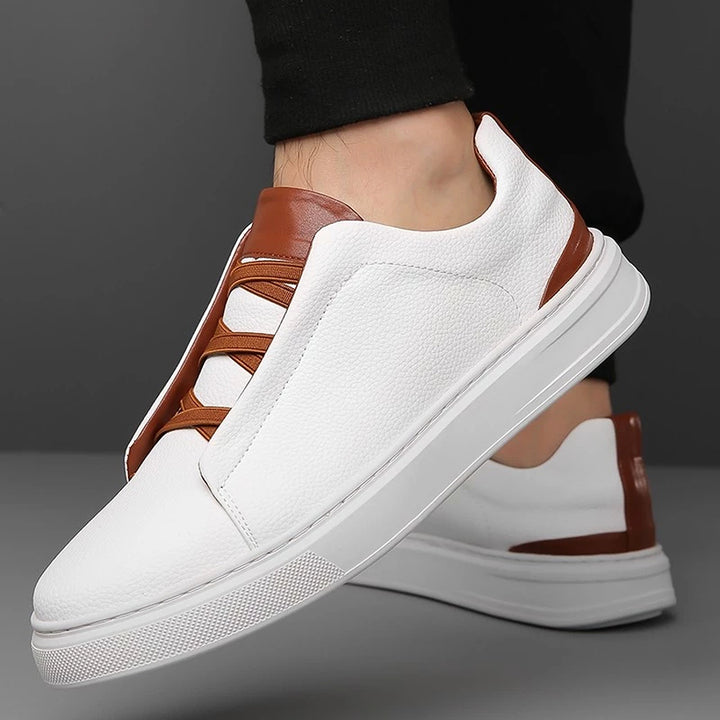 Men's Leather Lace-Up Sneakers