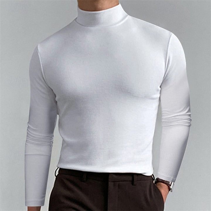 Men's Classic Turtleneck Long Sleeve Top