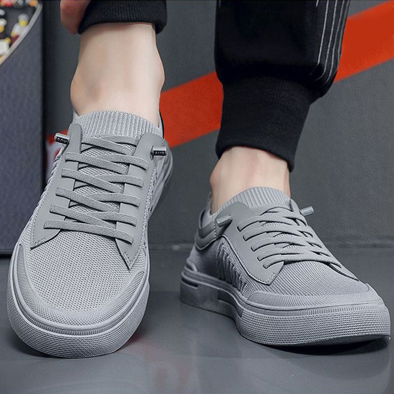 Rear view of men's casual slip-on trainers showing the heel detail