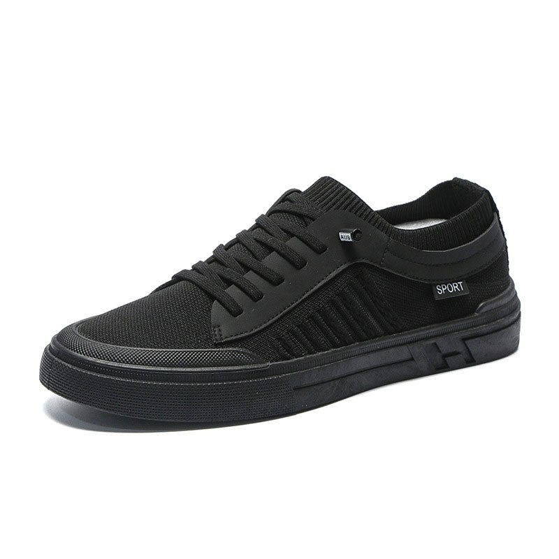 Men's casual breathable trainers displaying the upper and slip-on design