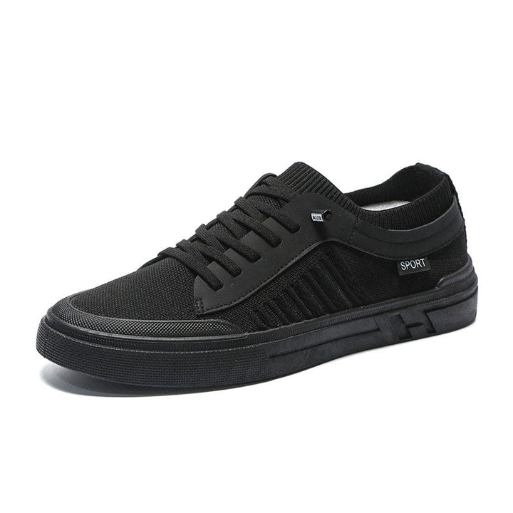 Men's casual breathable trainers displaying the upper and slip-on design