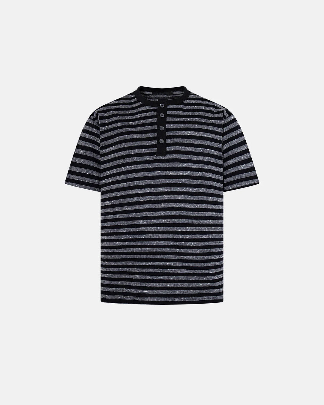 Men's Striped Henley T-Shirt Relaxed Fit