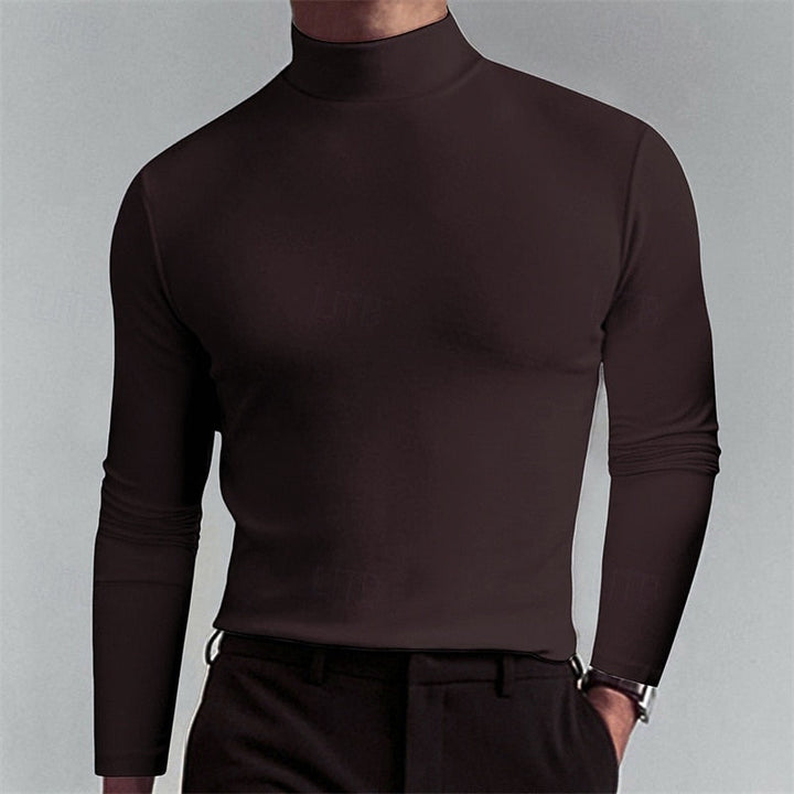 Men's Classic Turtleneck Long Sleeve Top
