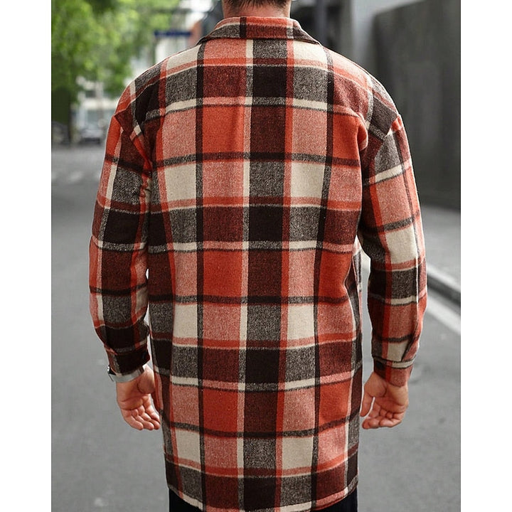 Men's relaxed-fit shirt jacket worn as an overshirt