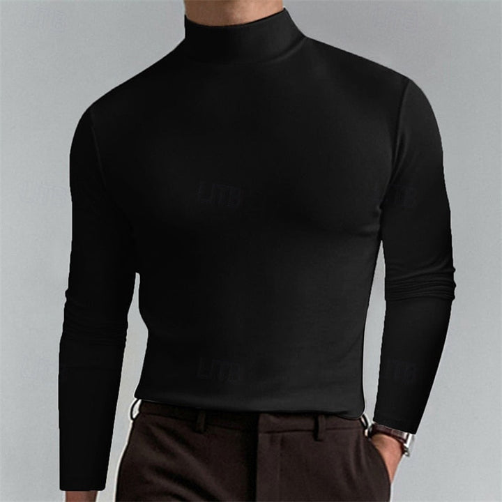 Men's Classic Turtleneck Long Sleeve Top