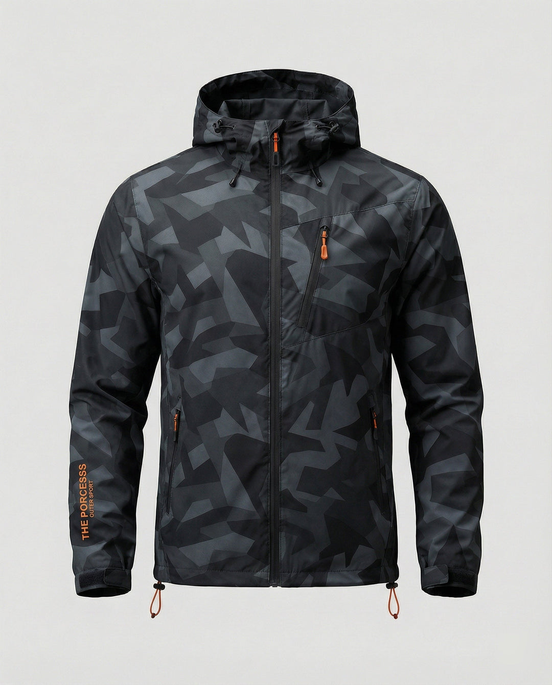 Detailed view of the front fastening on the women's ski jacket