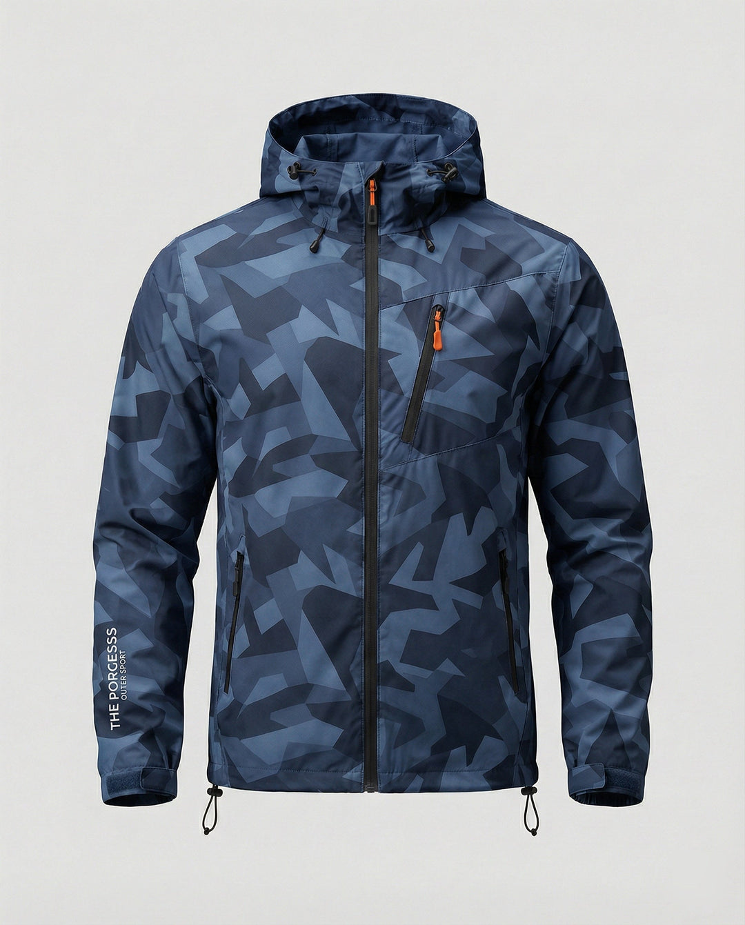 Men's Sporty Ski Jacket With Letter Print