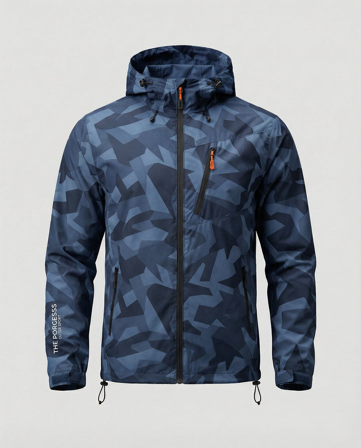 Men's Sporty Ski Jacket With Letter Print