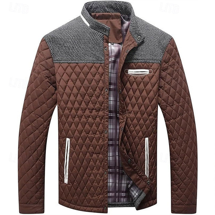 Men's Quilted Stand Collar Jacket